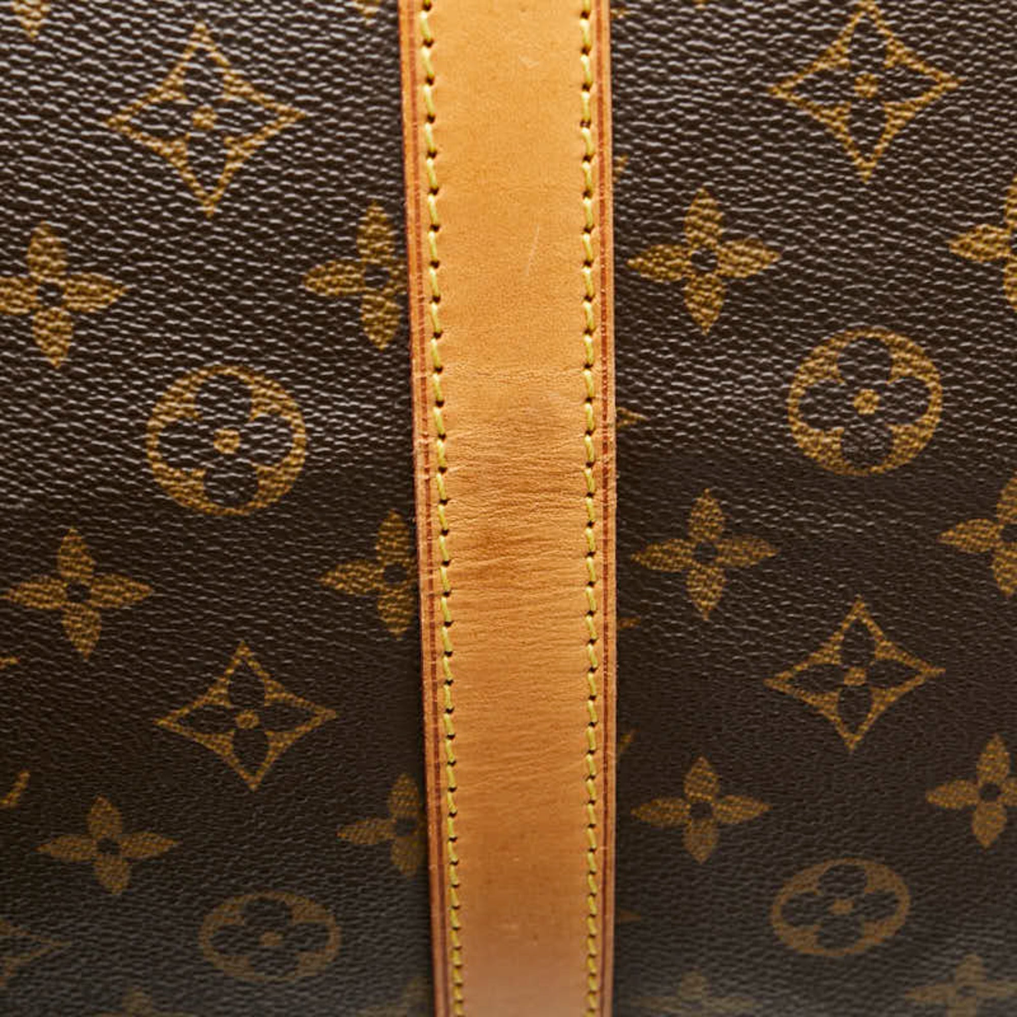 Louis Vuitton Brown Pvc Leather Boston Bag (Pre-Owned)
