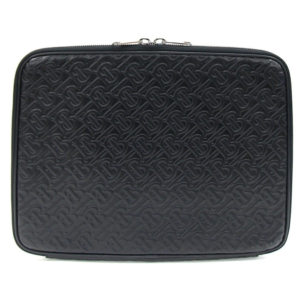 Burberry Black Leather Clutch Bag Document Case (Pre-Owned)