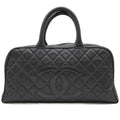 Chanel Black Grained Calfskin Handbag (Pre-Owned)