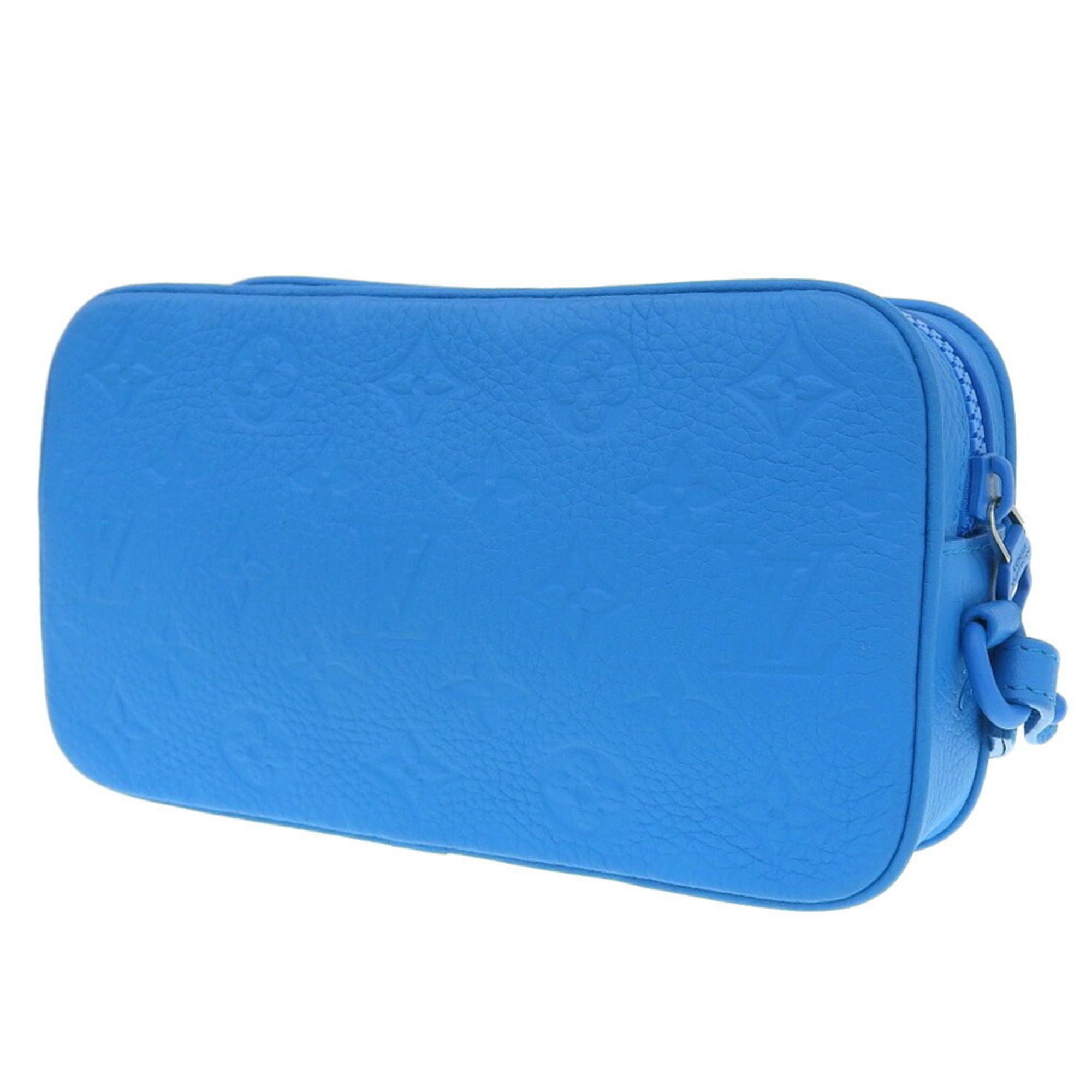 Louis Vuitton Blue Leather Clutch Bag Pochette (Pre-Owned)
