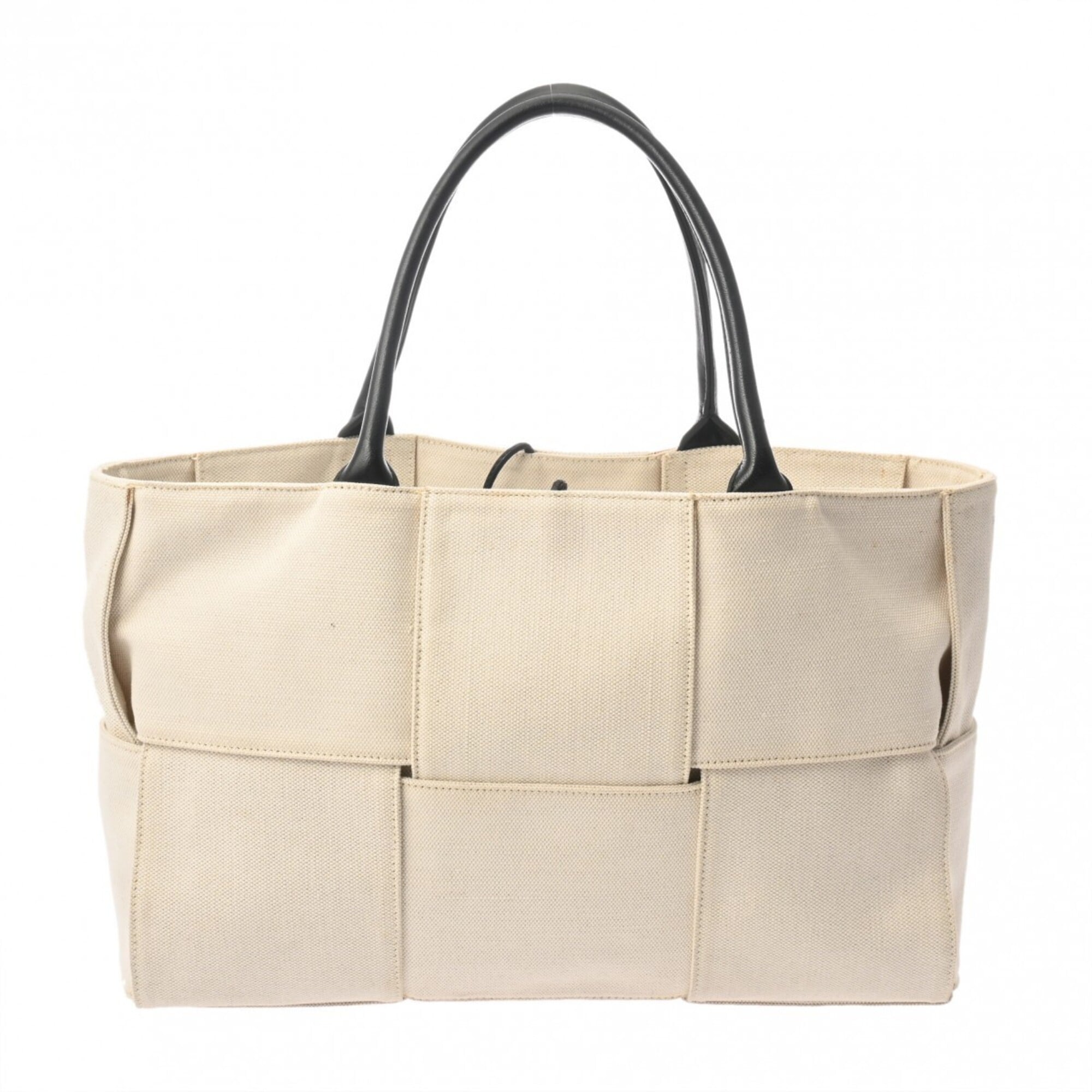 Bottega Veneta Ivory Canvas Tote Bag (Pre-Owned)