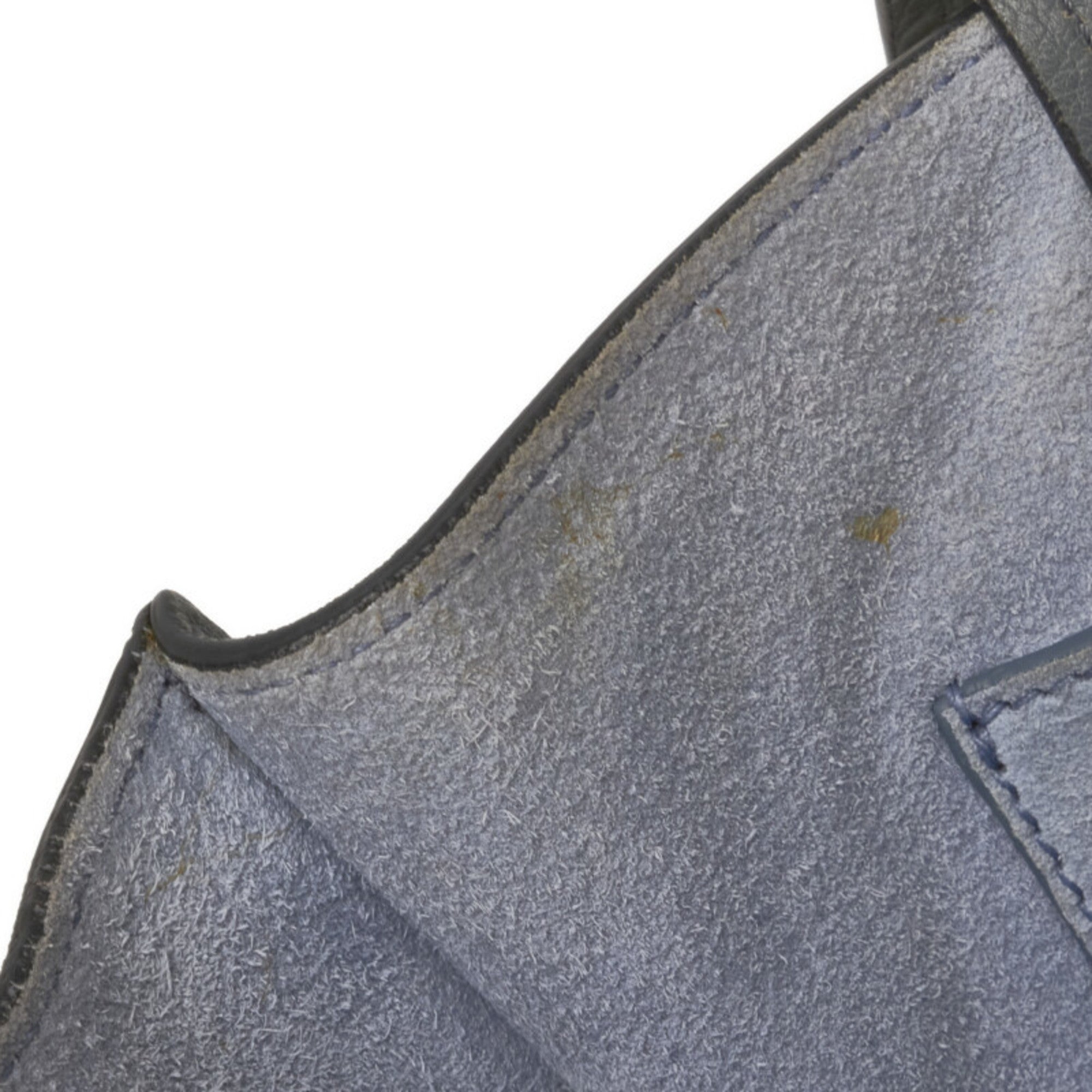 Prada Blue Light Blue Gray Leather Shoulder Bag Tote Bag (Pre-Owned)