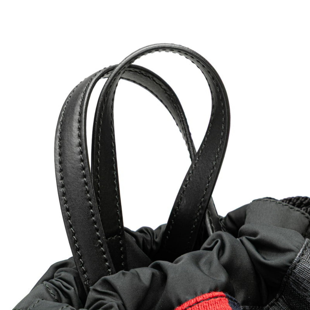 Gucci Black Gray Pvc Leather Backpack (Pre-Owned)