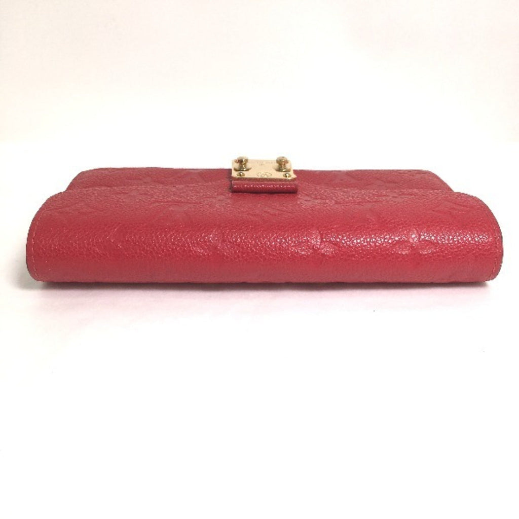 Louis Vuitton Red Color Monogram Long Wallet (Bi-Fold) (Pre-Owned)