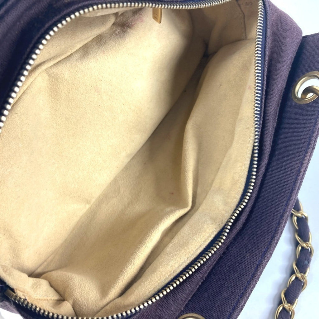 Chanel Purple Jersey Shoulder Bag (Pre-Owned)
