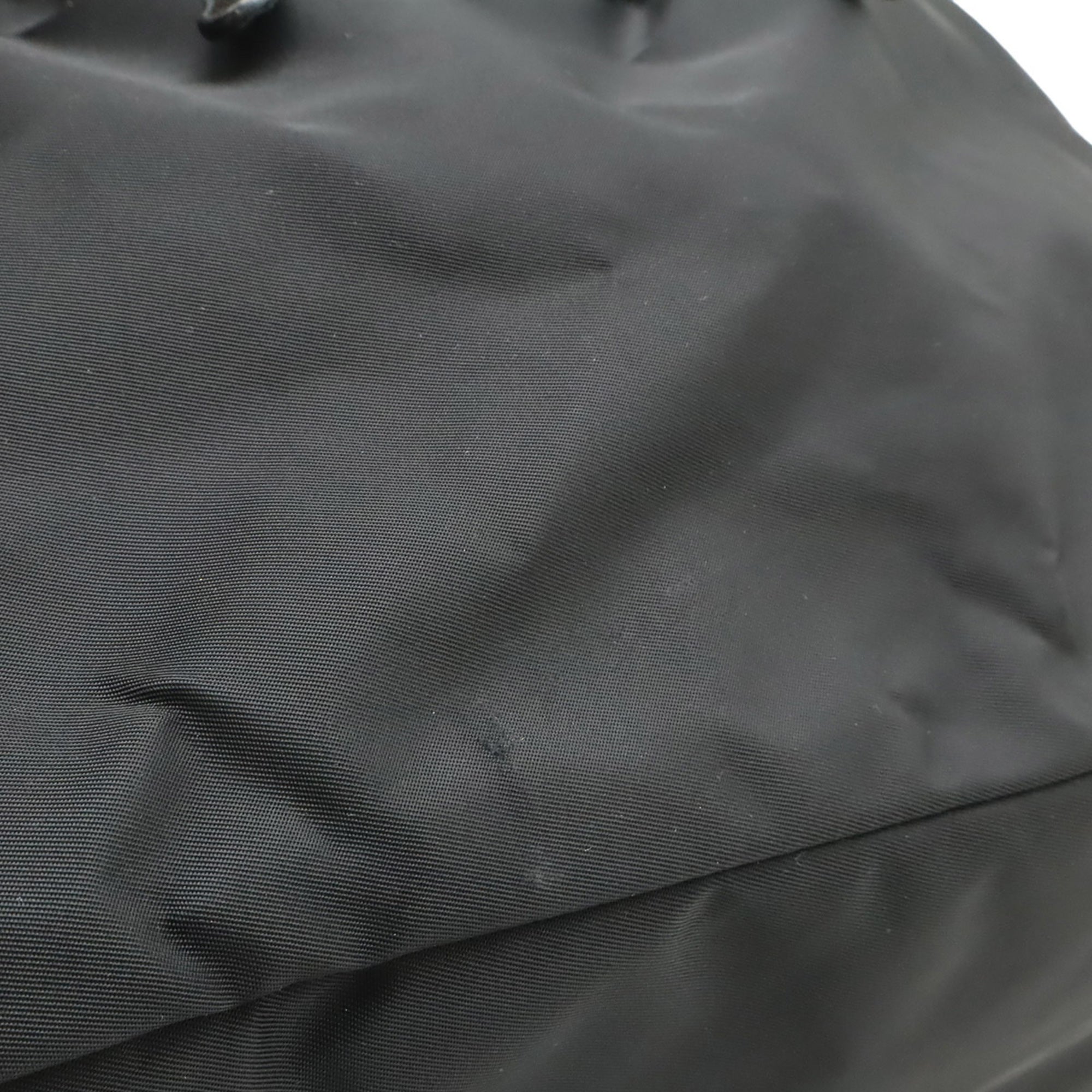 Prada Black Nero Nylon Leather Handbag Shoulder Bag Tote Bag (Pre-Owned)