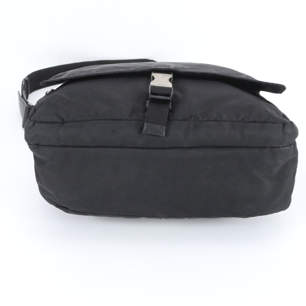 Prada Black Nylon Leather Shoulder Bag (Pre-Owned)
