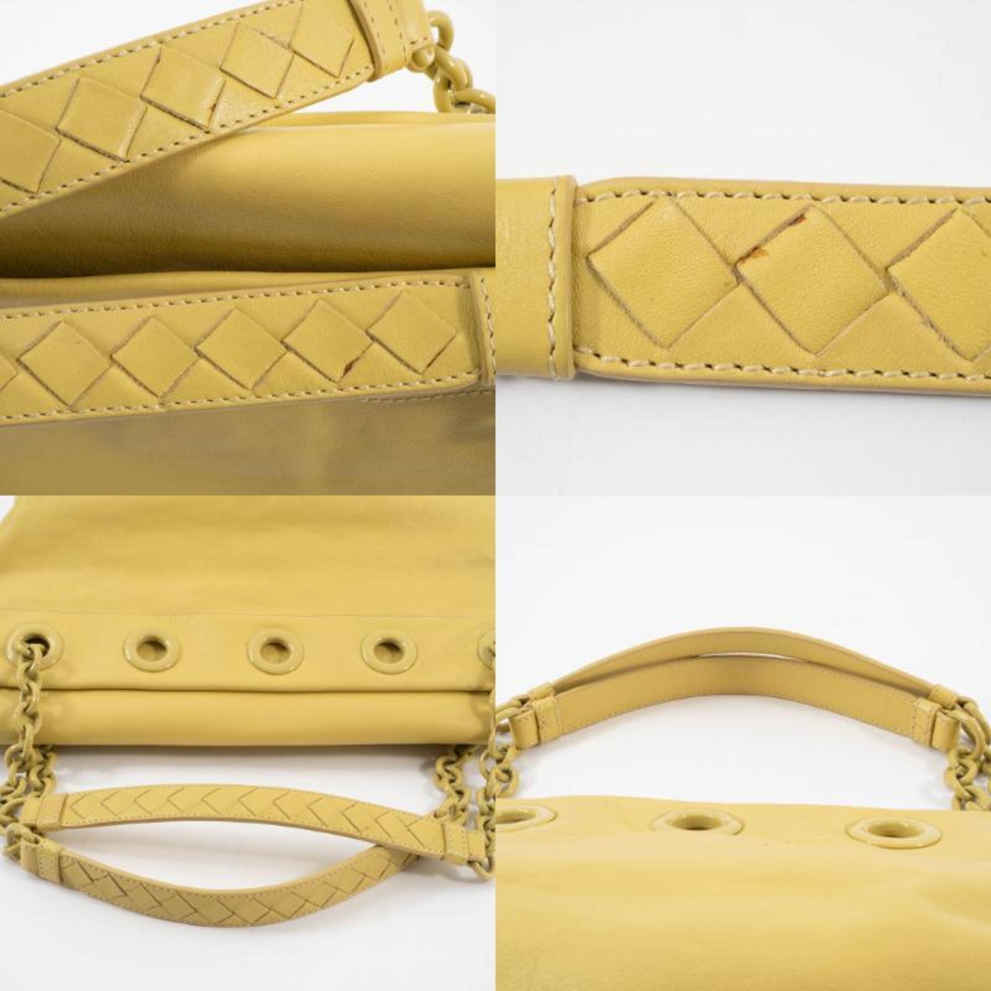 Bottega Veneta Yellow Leather Handbag (Pre-Owned)