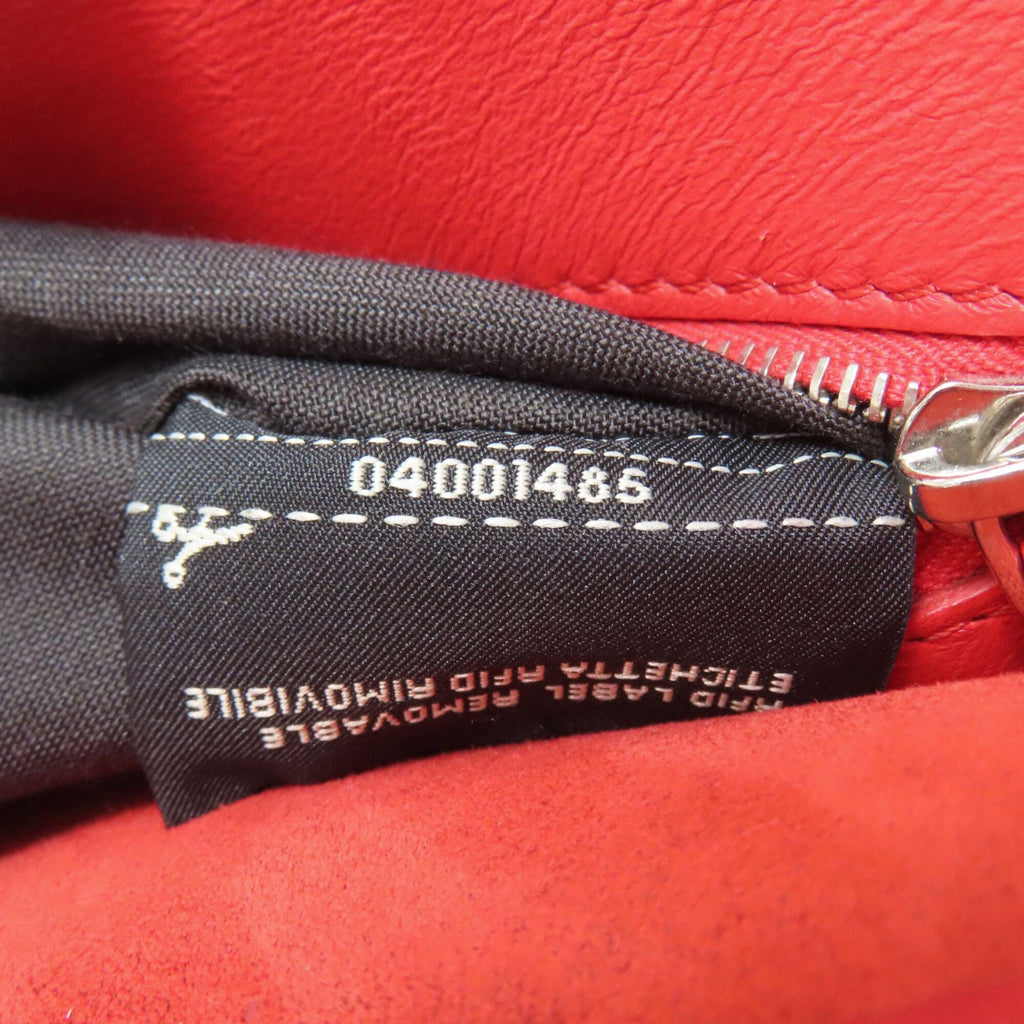 Fendi Red Color Leather Handbag (Pre-Owned)