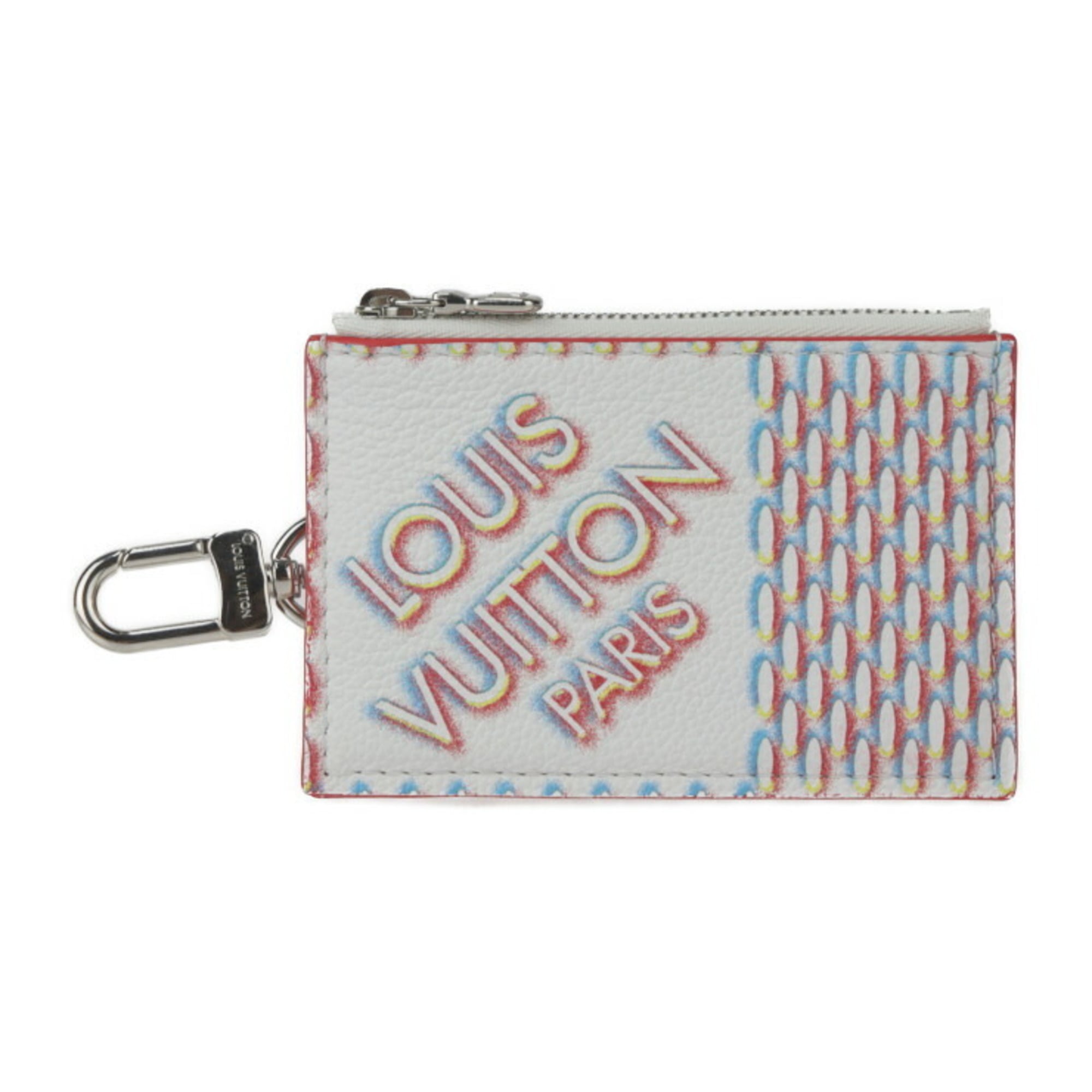 Louis Vuitton Blanc Multi-Color White Leather Coin Purse/Coin Case (Pre-Owned)