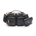 Louis Vuitton Black Leather Shoulder Bag (Pre-Owned)