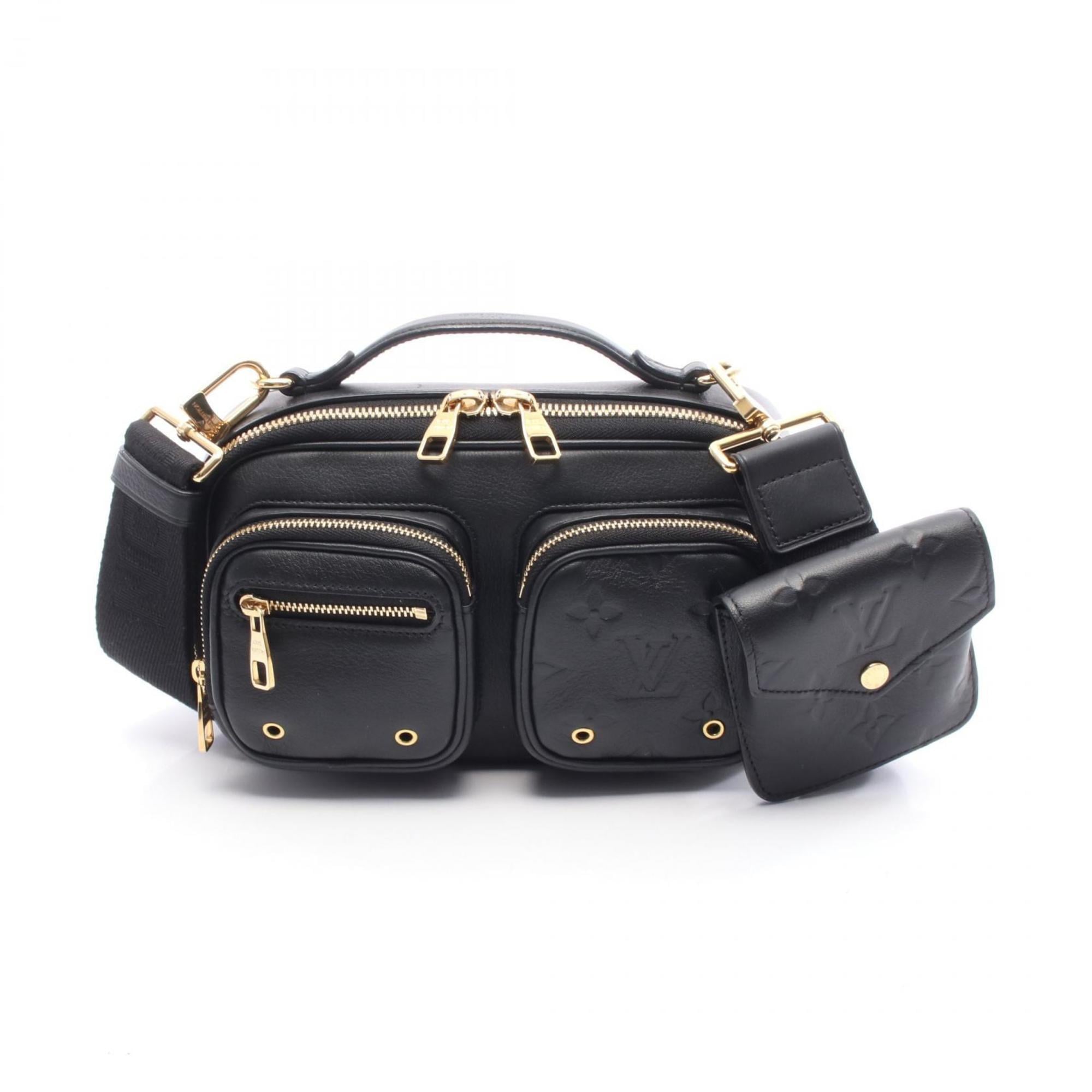 Louis Vuitton Black Leather Shoulder Bag (Pre-Owned)