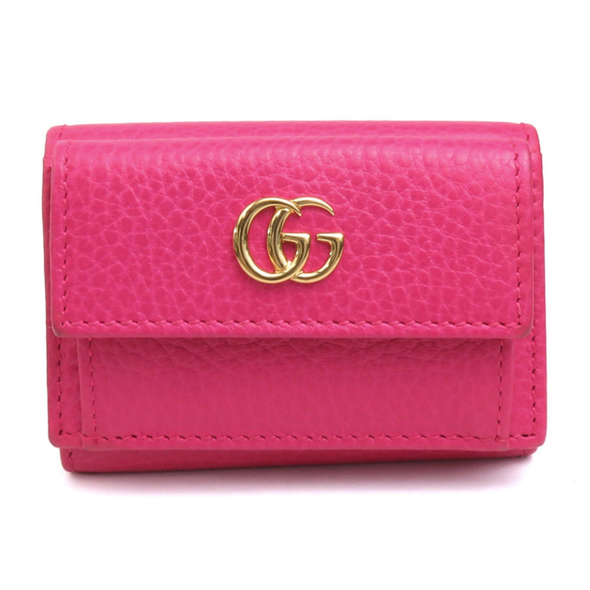 Gucci Pink Leather Wallet (Tri-Fold) (Pre-Owned)