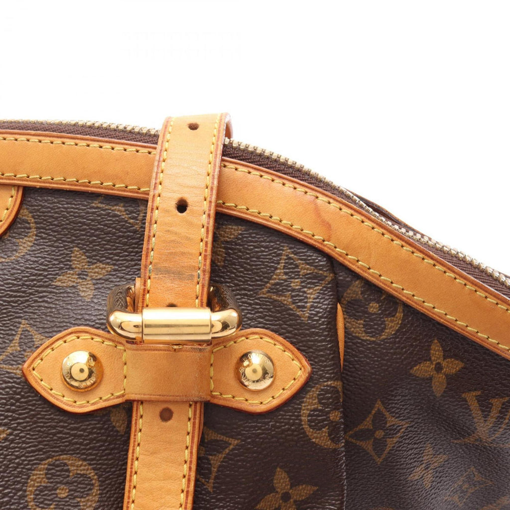 Louis Vuitton Brown Pvc Coated Canvas Leather Handbag (Pre-Owned)