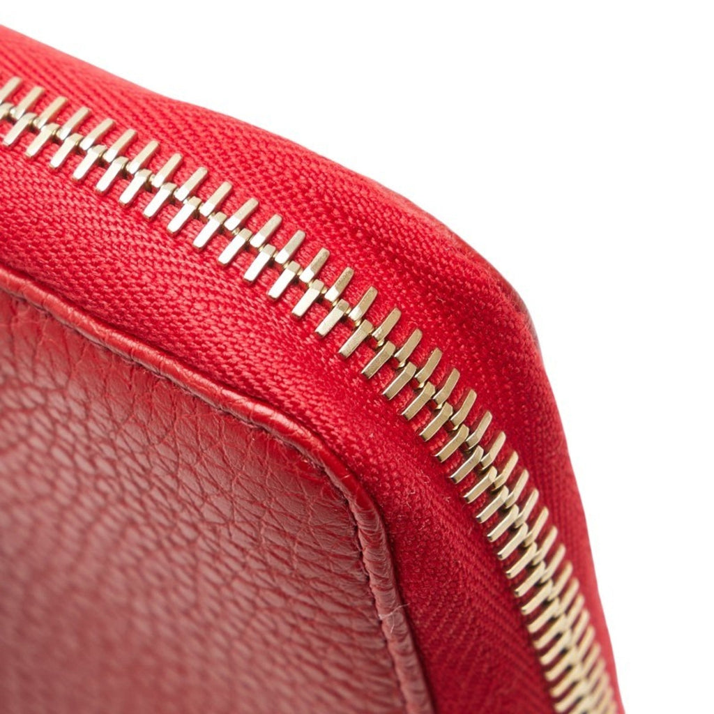 Gucci Soho Red Color Leather Wallet (Bi-Fold) (Pre-Owned)