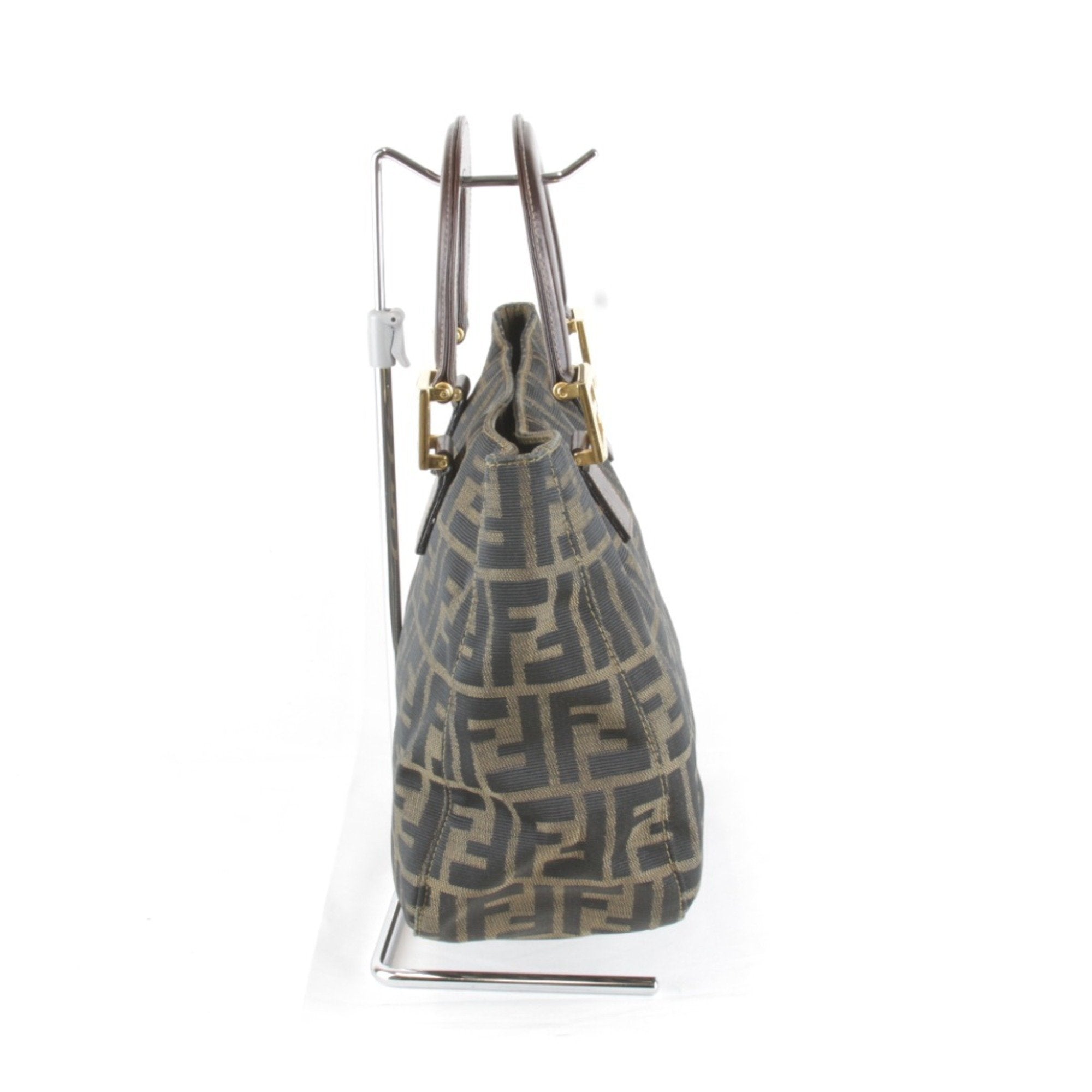 Fendi Khaki Canvas Handbag (Pre-Owned)