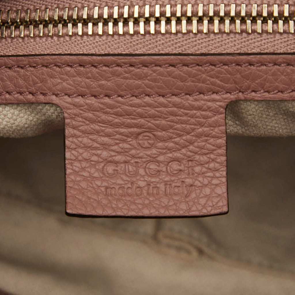 Gucci Pink Leather Handbag Shoulder Bag (Pre-Owned)
