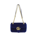 Gucci Blue Velvet Shoulder Bag (Pre-Owned)