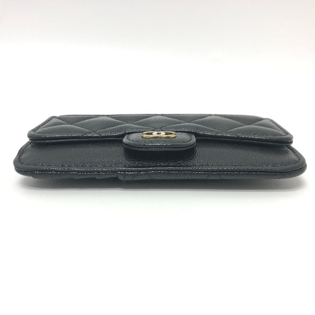 Chanel Black Grained Calfskin Coin Purse/Coin Case (Pre-Owned)