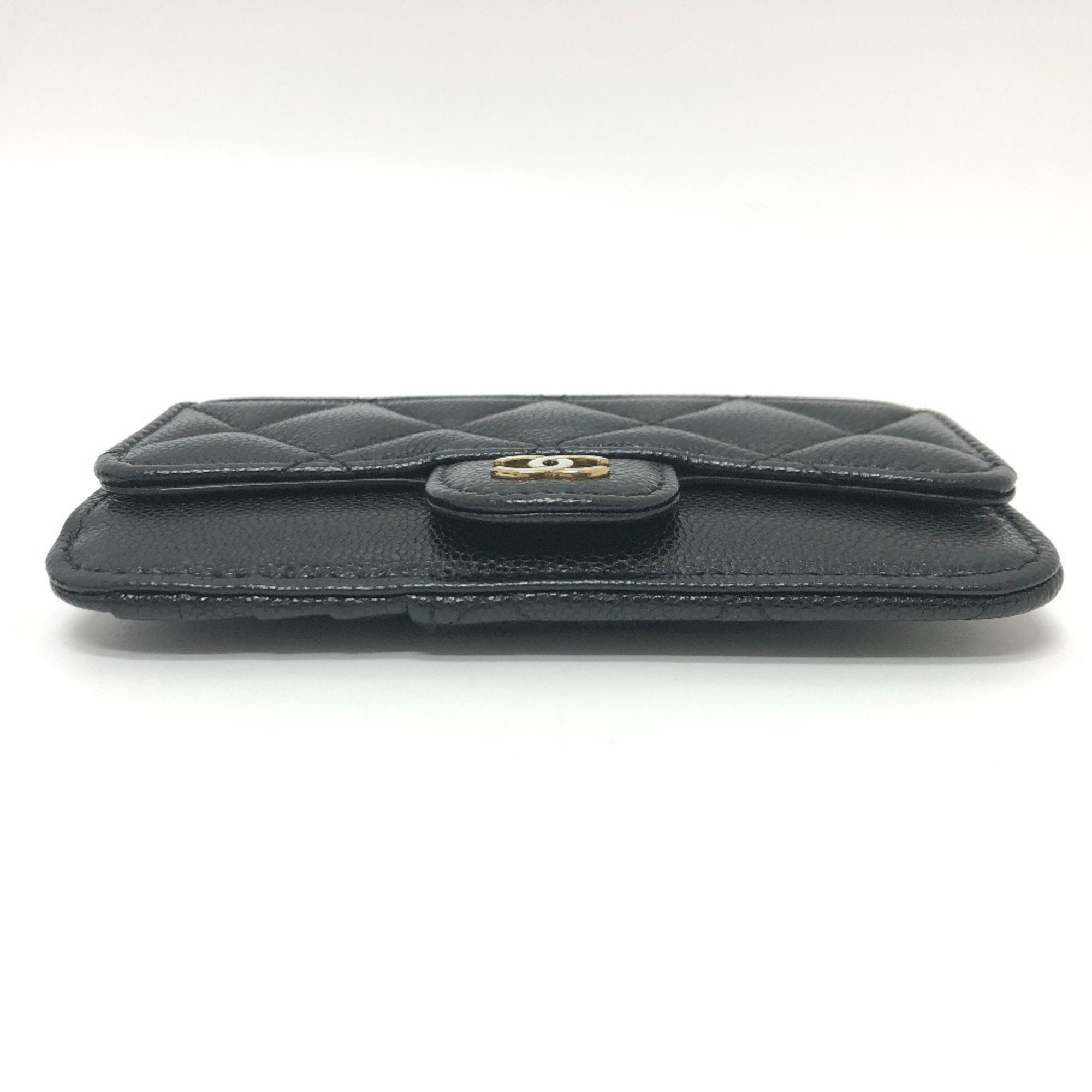 Chanel Black Grained Calfskin Coin Purse/Coin Case (Pre-Owned)