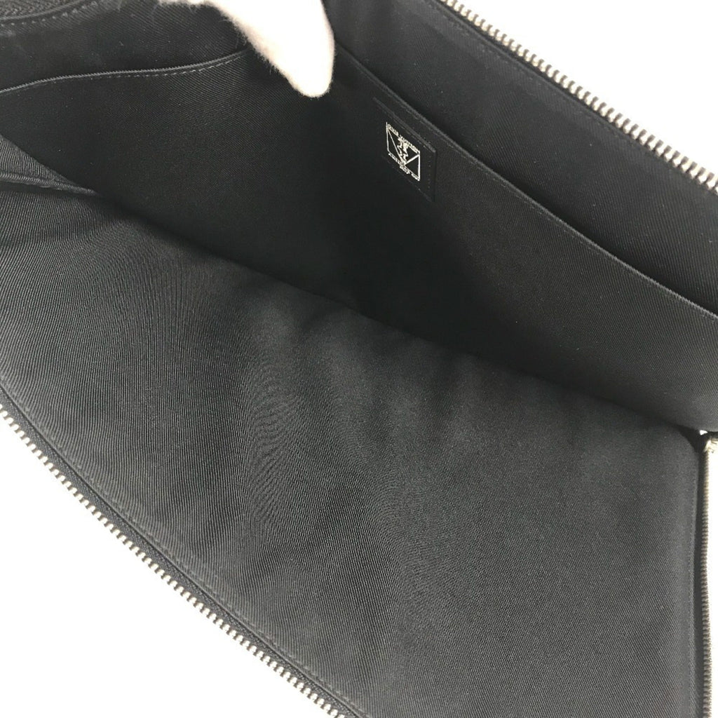 Louis Vuitton Black Red Color White Damier Graphite Clutch Bag Pochette Pouch (Pre-Owned)