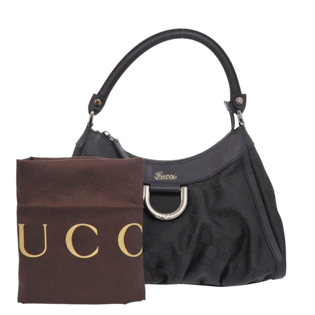 Gucci Black Nylon Handbag Shoulder Bag (Pre-Owned)