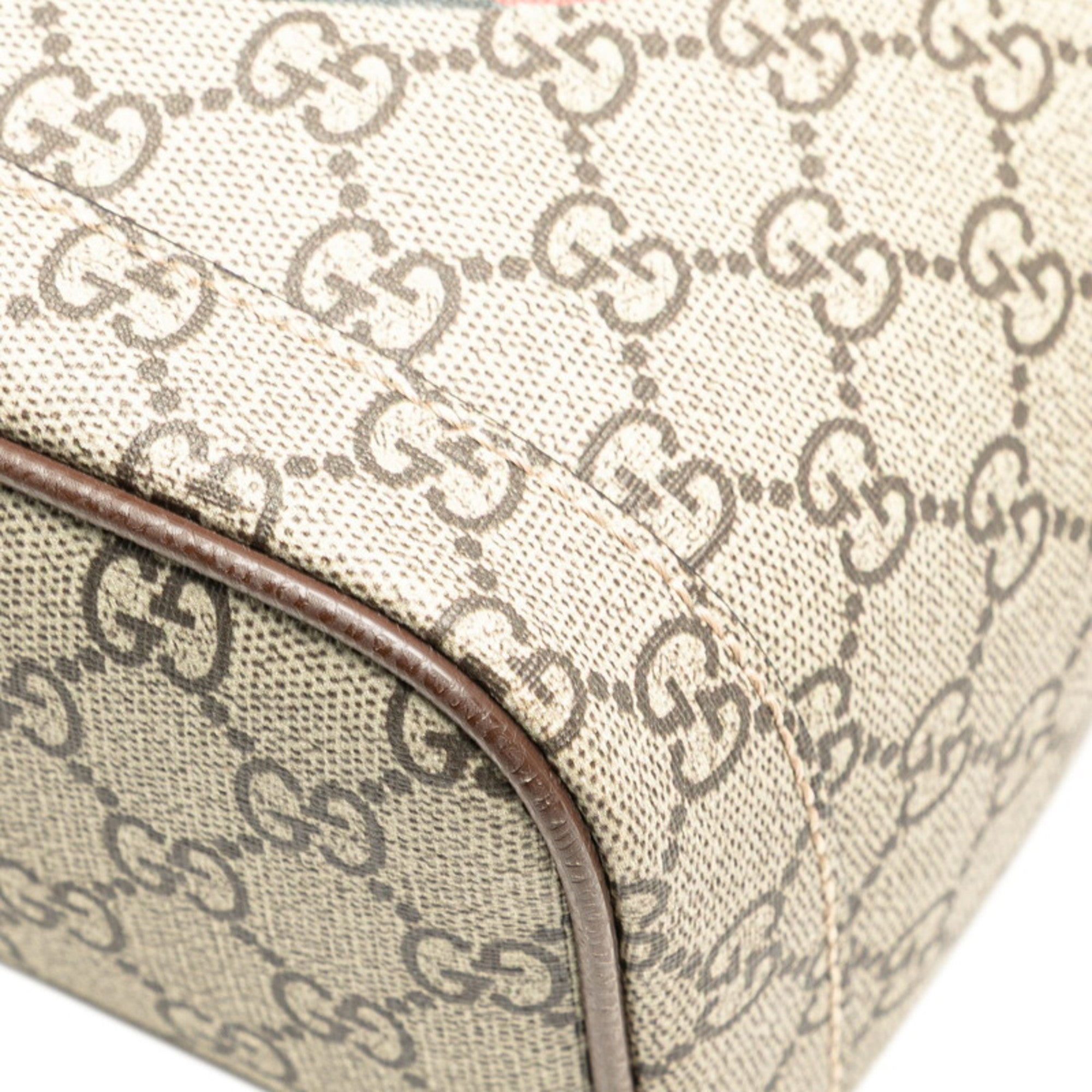 Gucci Beige Brown Multi-Color Pvc Leather Backpack (Pre-Owned)