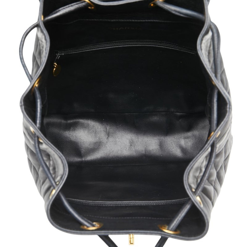 Chanel Black Leather Backpack (Pre-Owned)