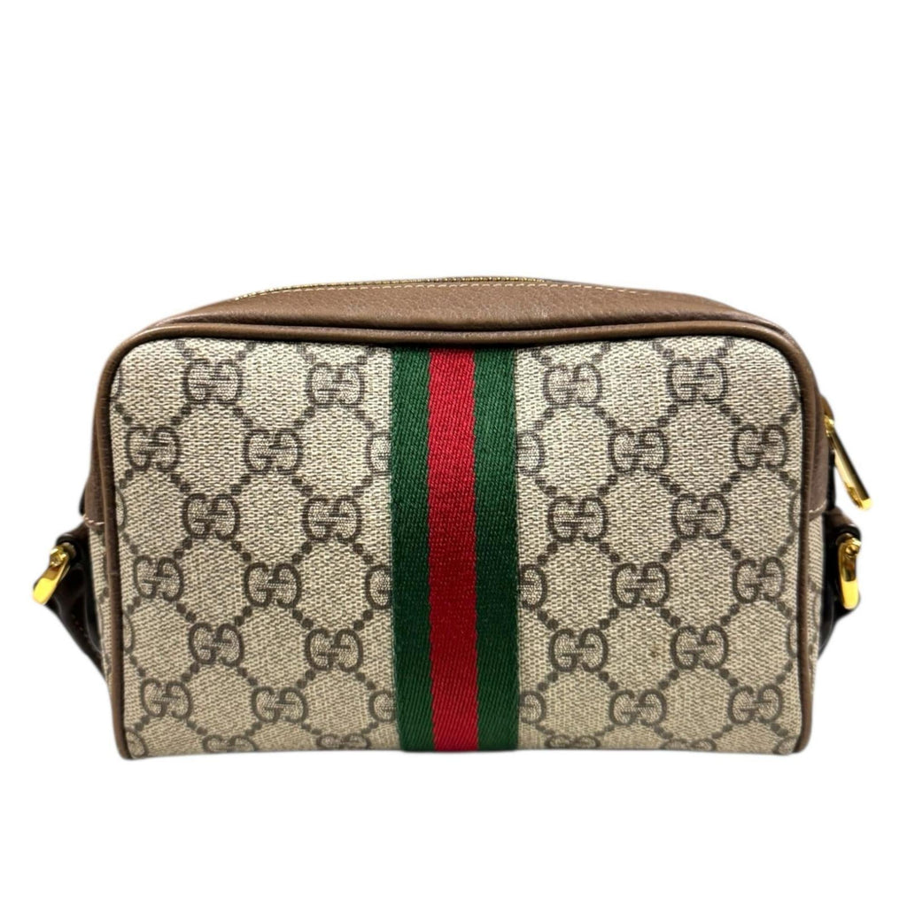 Gucci Ophidia Beige Gg Supreme Shoulder Bag (Pre-Owned)