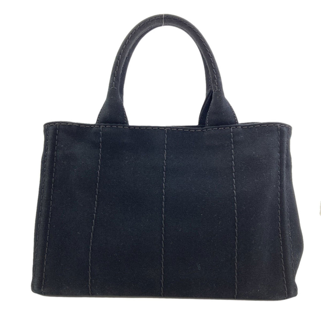 Prada Canapa Black Canvas Handbag (Pre-Owned)