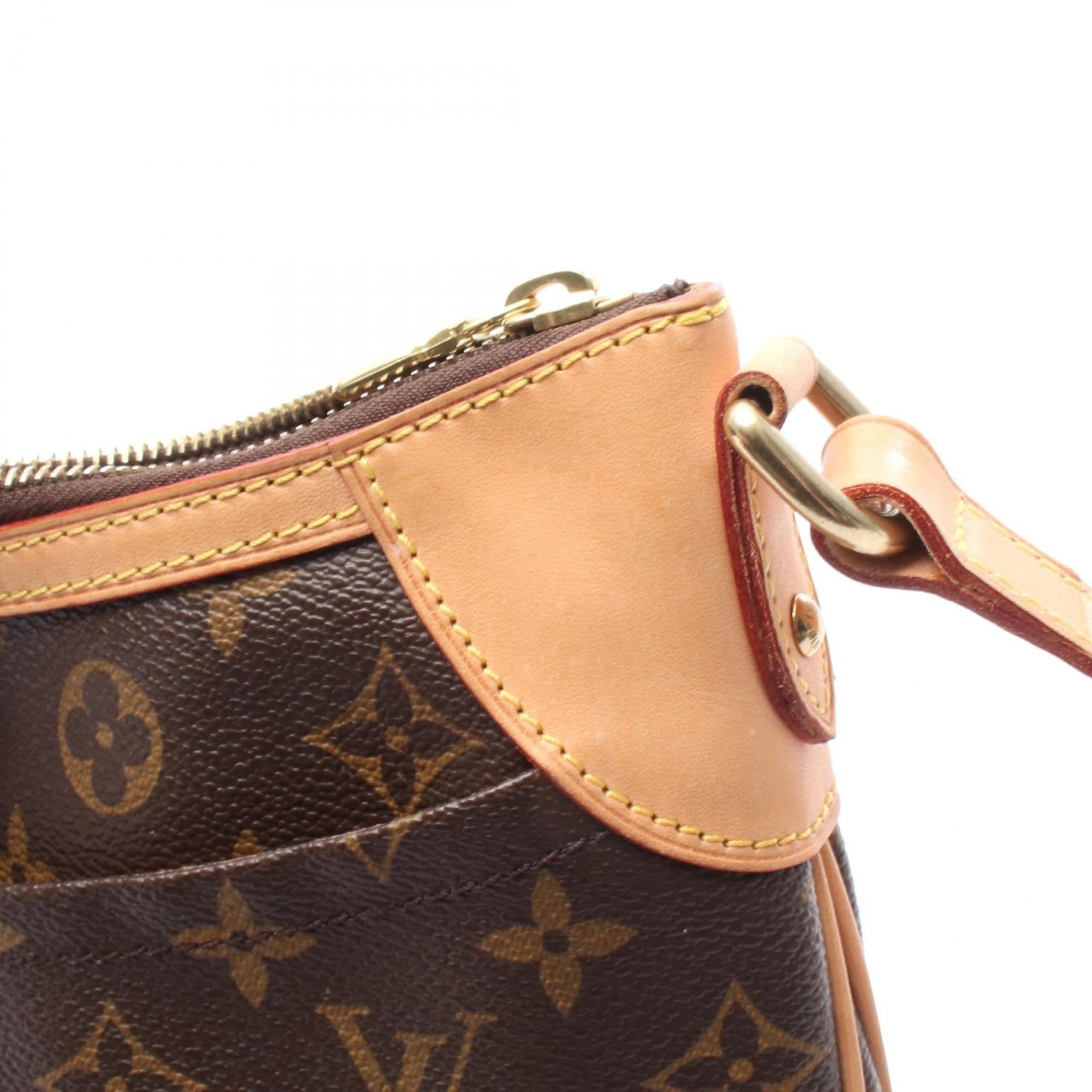 Louis Vuitton Brown Coated Canvas Leather Shoulder Bag (Pre-Owned)