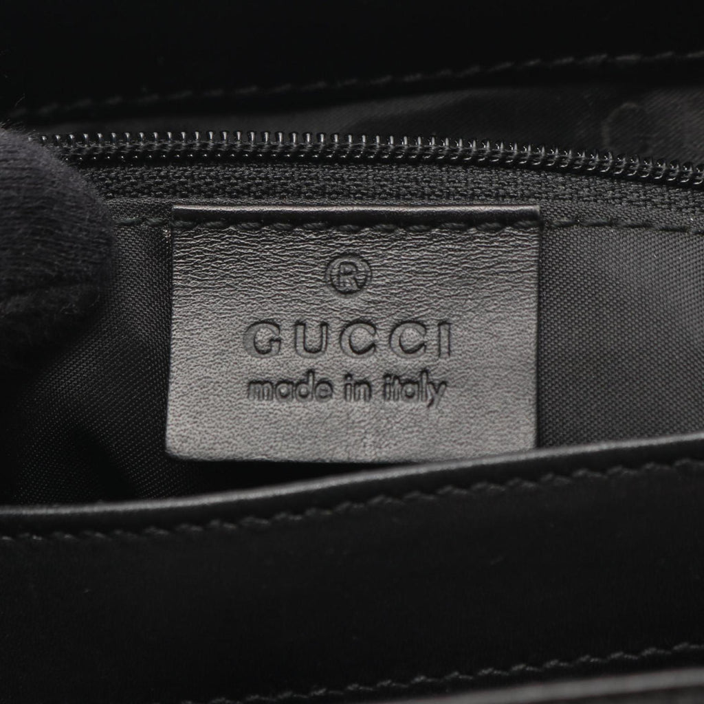 Gucci Black Canvas Leather Handbag (Pre-Owned)
