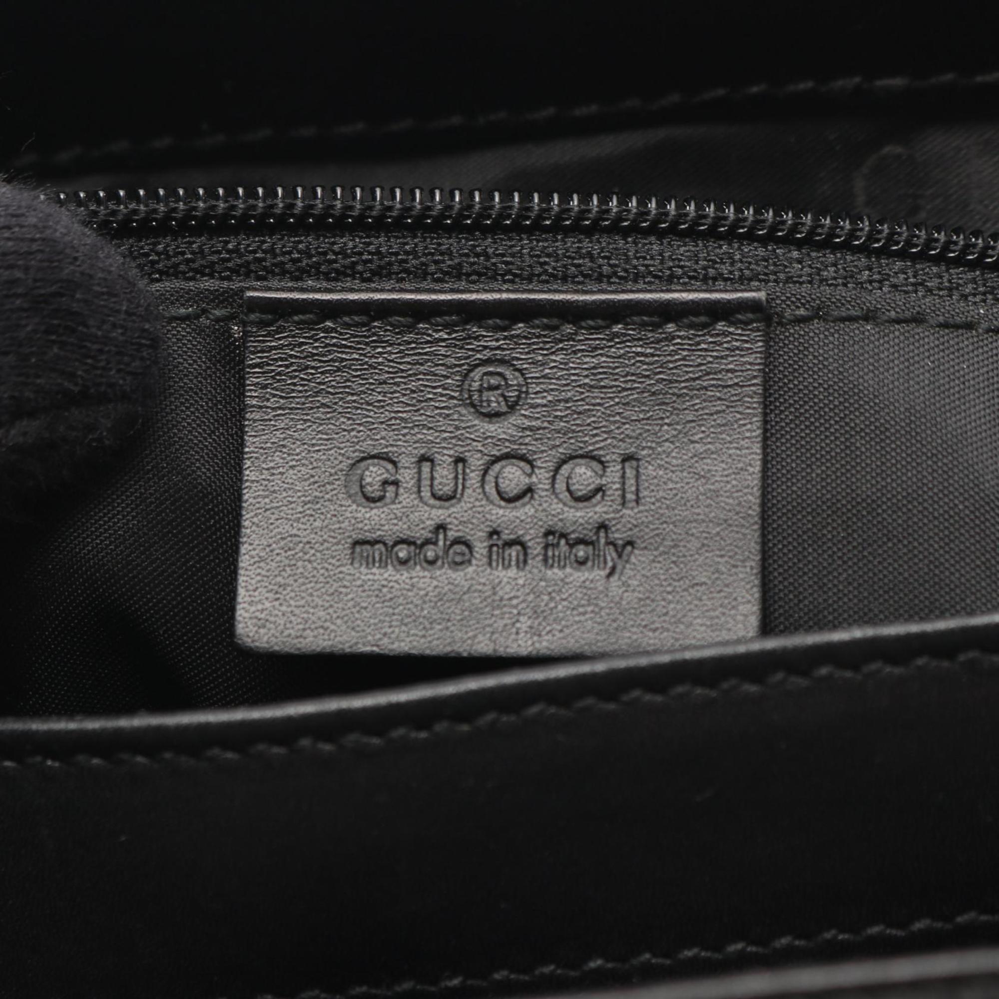 Gucci Black Canvas Leather Handbag (Pre-Owned)