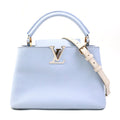 Louis Vuitton Ivory Light Purple Leather Handbag Shoulder Bag (Pre-Owned)