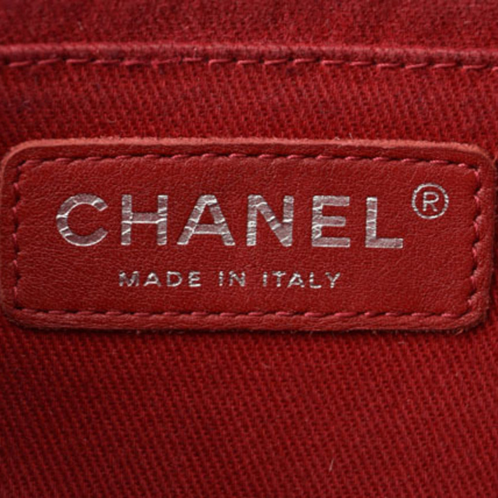 Chanel Red Color Leather Shoulder Bag (Pre-Owned)