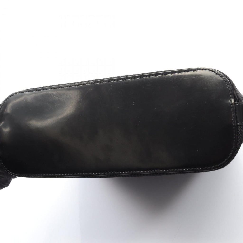 Gucci Black Leather Nylon Canvas Handbag (Pre-Owned)