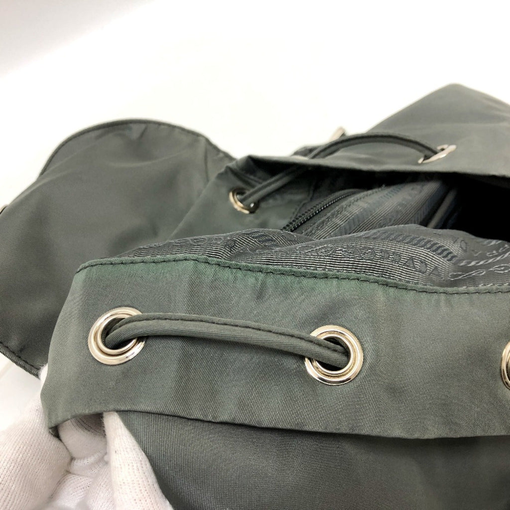 Prada Gray Leather Backpack (Pre-Owned)