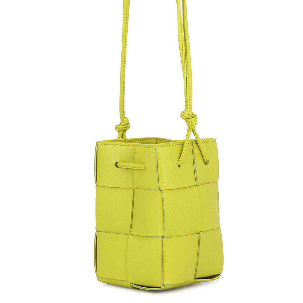 Bottega Veneta Yellow Leather Handbag Shoulder Bag (Pre-Owned)