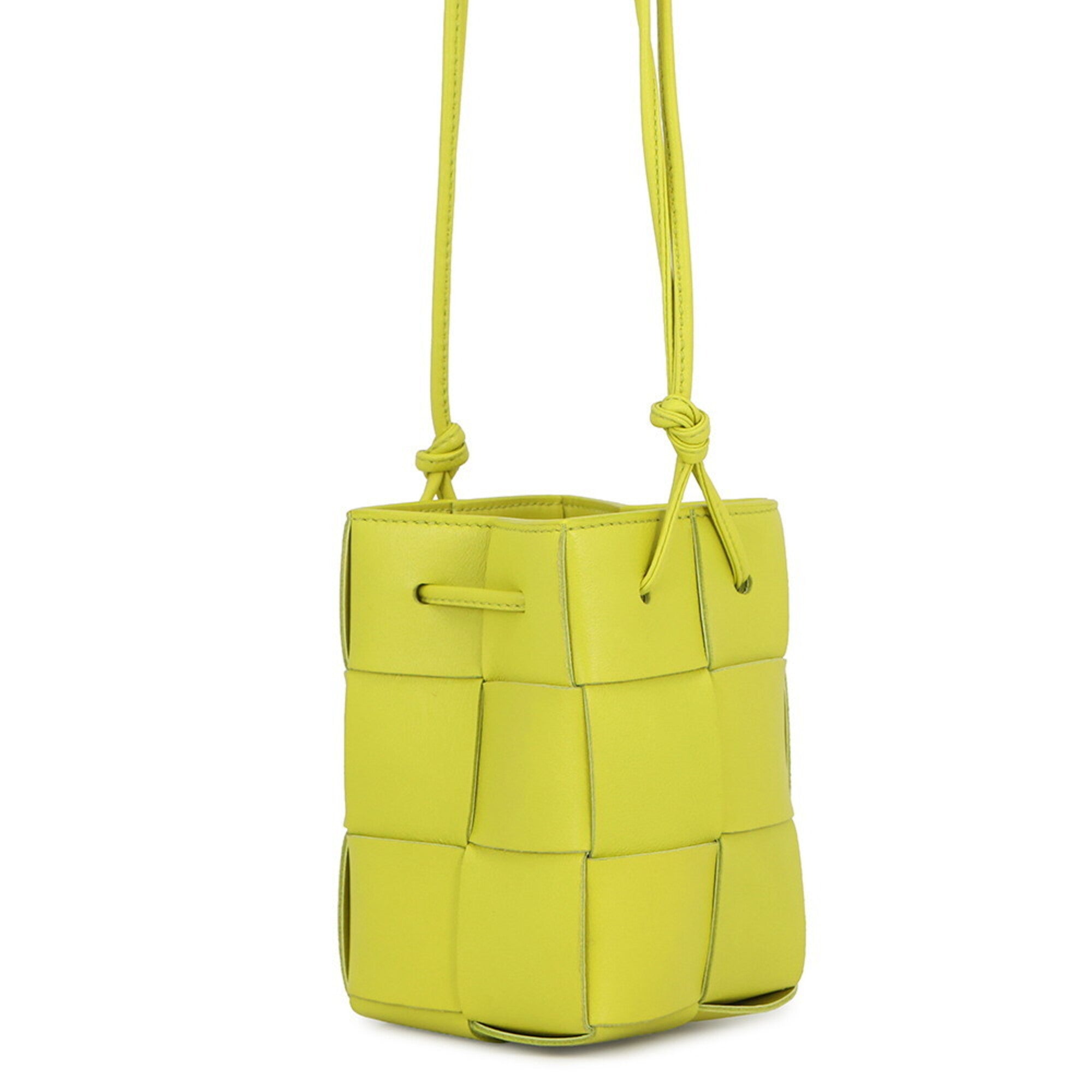Bottega Veneta Yellow Leather Handbag Shoulder Bag (Pre-Owned)