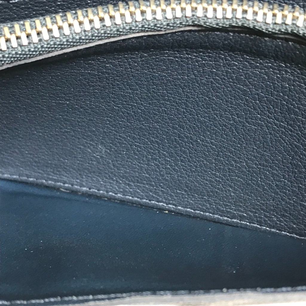 Louis Vuitton Navy Leather Long Wallet (Bi-Fold) (Pre-Owned)