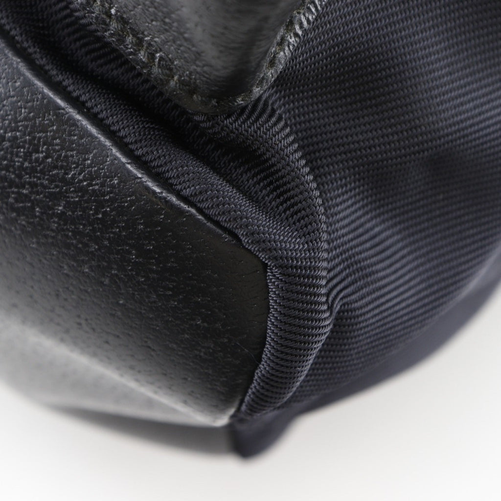 Gucci Black Nylon Canvas Leather Backpack (Pre-Owned)