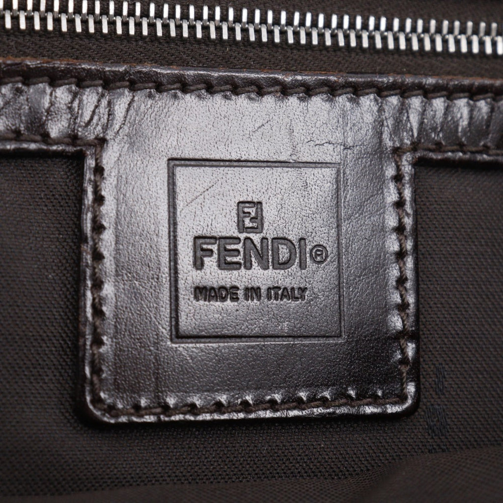 Fendi Brown Nylon Canvas Shoulder Bag (Pre-Owned)