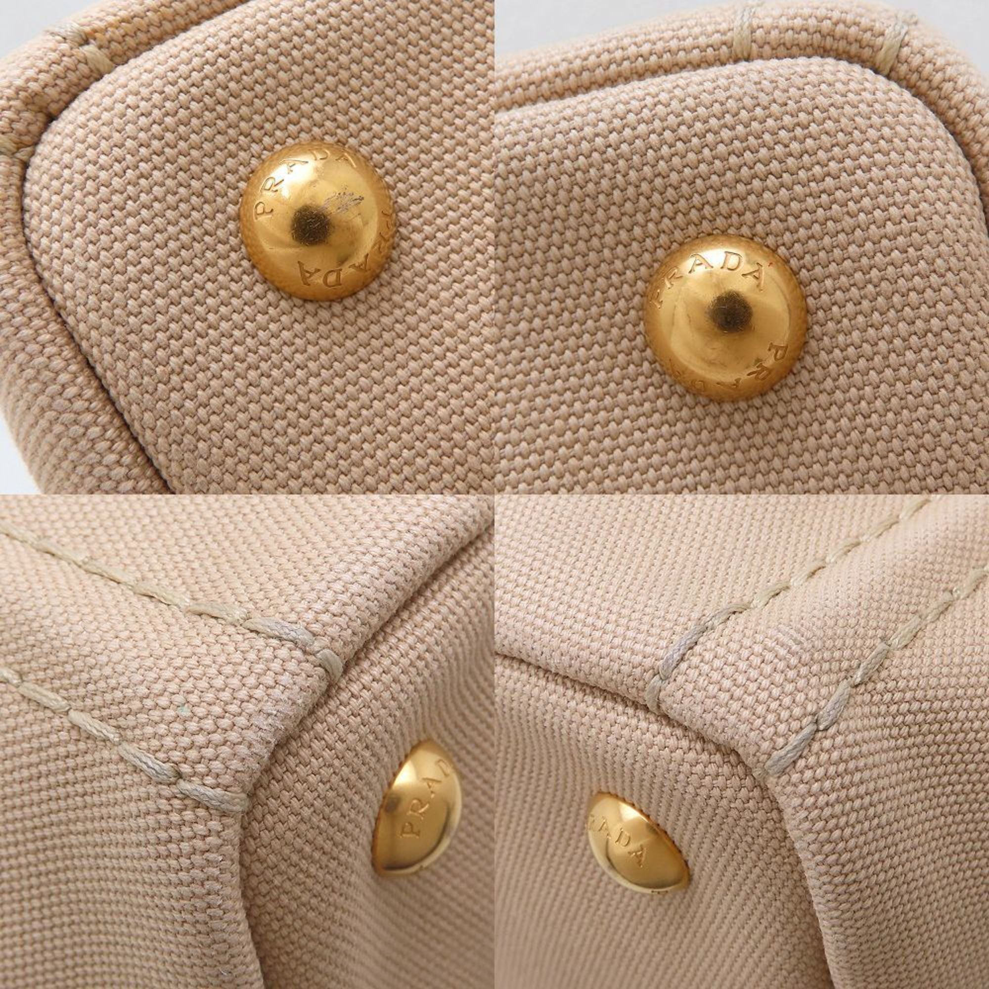 Prada Beige Canvas Handbag (Pre-Owned)
