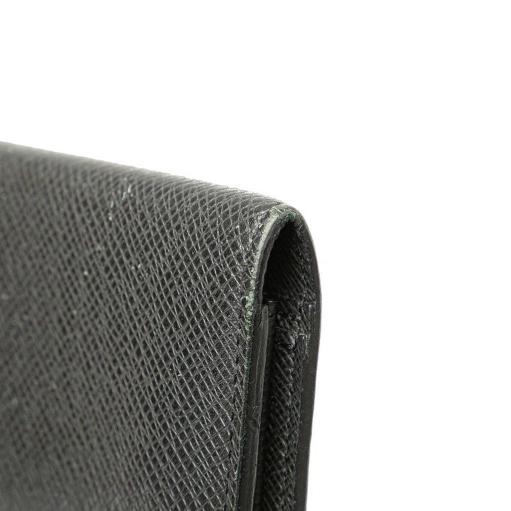 Louis Vuitton Taiga Black Noir Taiga Leather Coin Purse/Coin Case (Pre-Owned)