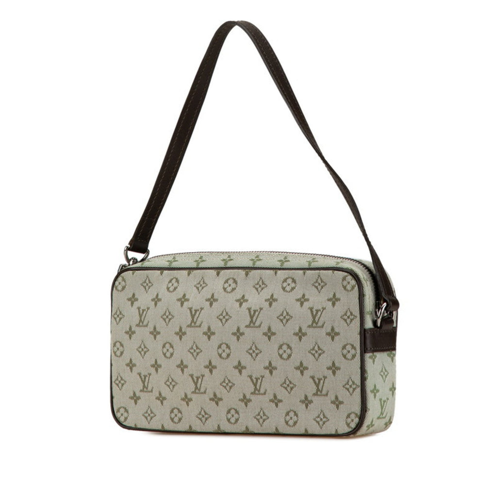 Louis Vuitton Green Khaki Canvas Leather Shoulder Bag (Pre-Owned)