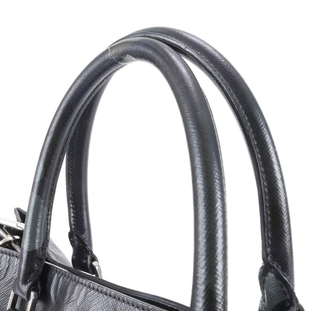 Prada Black Leather Shoulder Bag Tote Bag (Pre-Owned)
