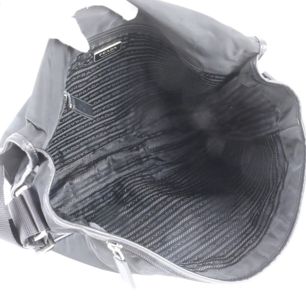 Prada Black Nylon Leather Shoulder Bag (Pre-Owned)