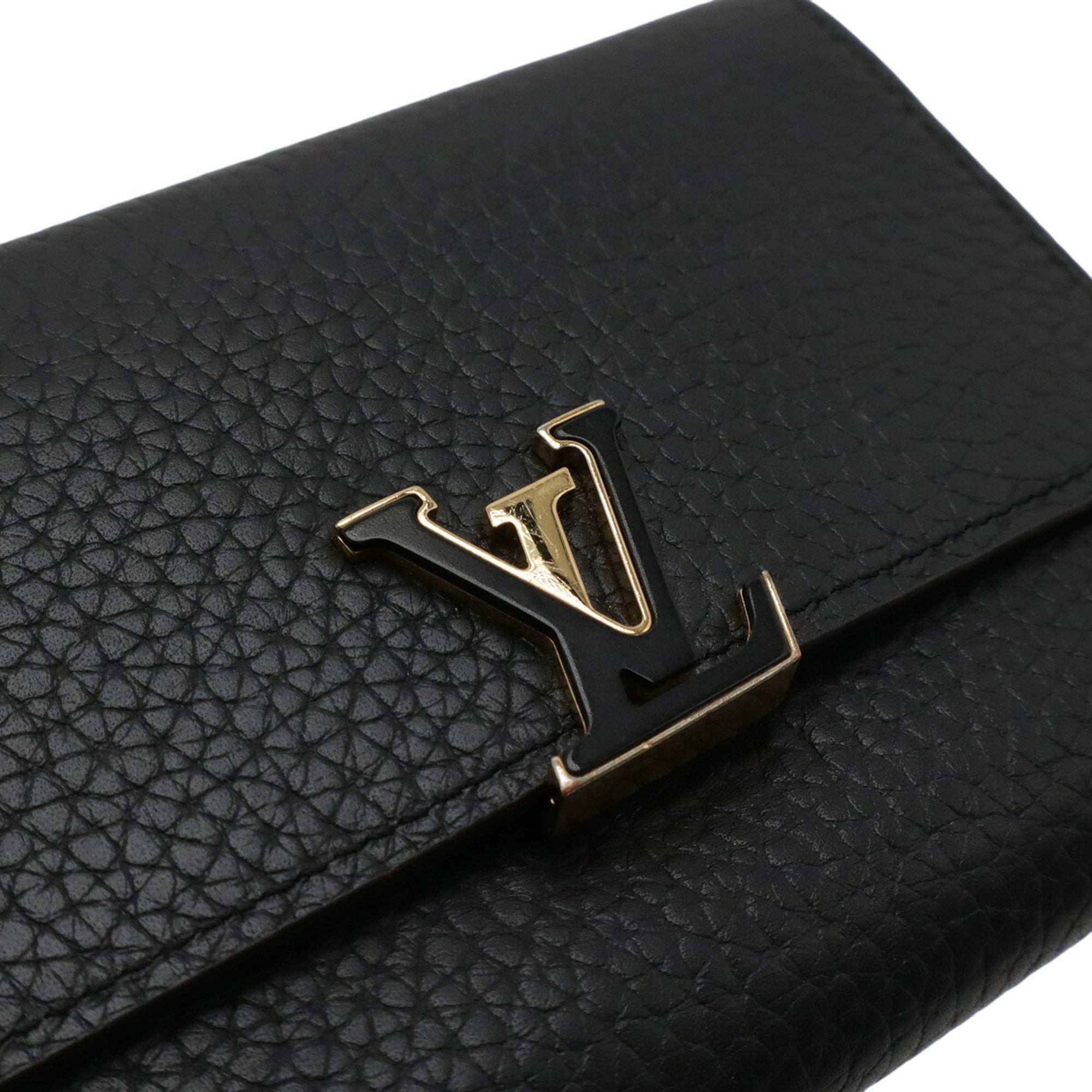 Louis Vuitton Hot Pink Noir Leather Wallet (Tri-Fold) (Pre-Owned)
