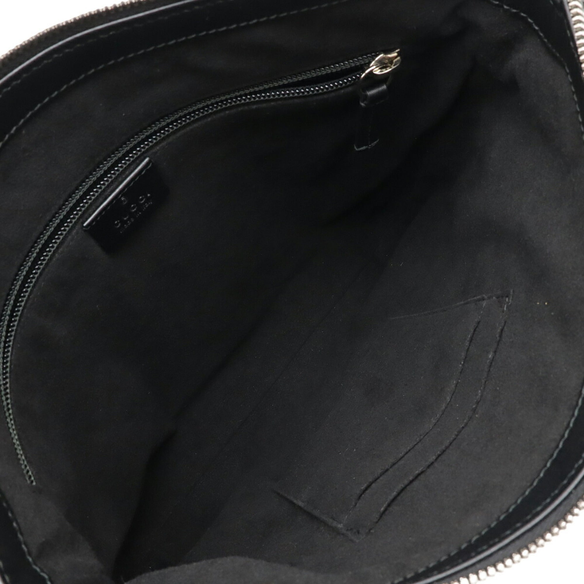 Gucci Beige Black Green Red Color Gg Supreme Leather Shoulder Bag (Pre-Owned)