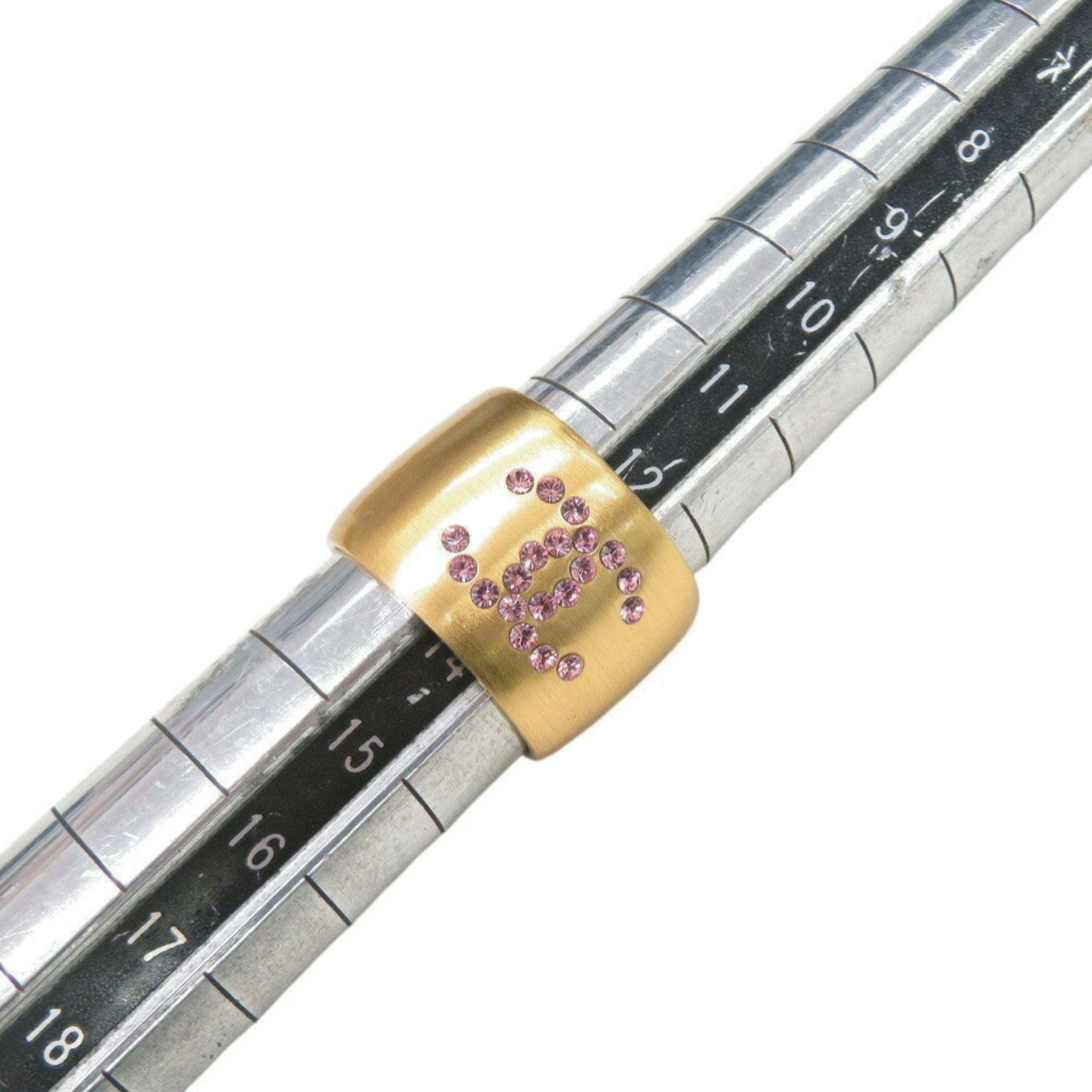 Chanel Gold Pink Gold Metal Band Ring (Pre-Owned)